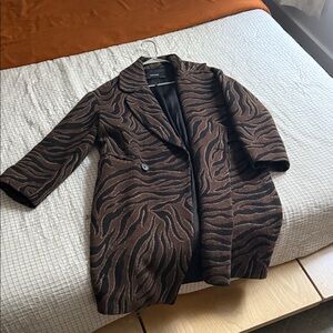 Zara Zebra Print Women's long Coat